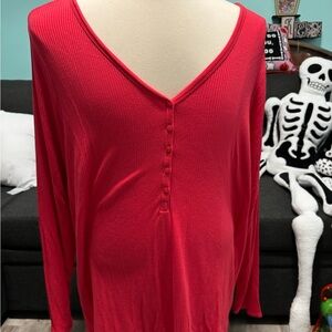 Old Navy Women's Long Sleeve Red Top
